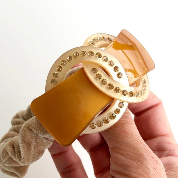 Rhinestone Embellished Acrylic Scrunchie - Picture 11 of 14